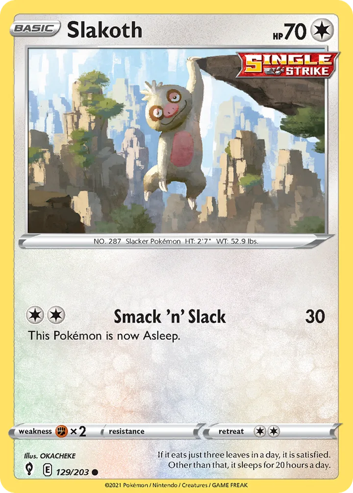 Slakoth, Evolving Skies 129/203