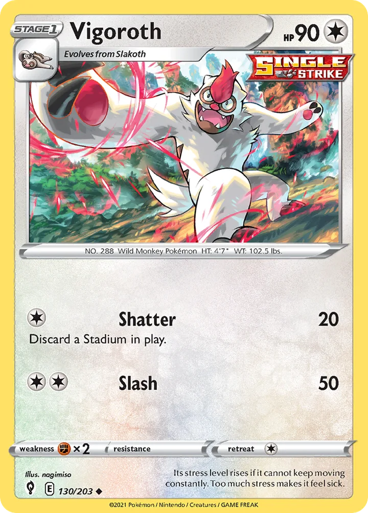 Vigoroth, Evolving Skies 130/203
