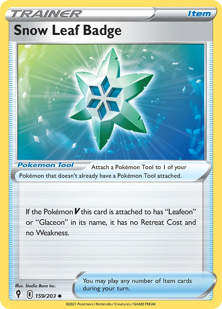 Snow Leaf Badge, Evolving Skies 159/203
