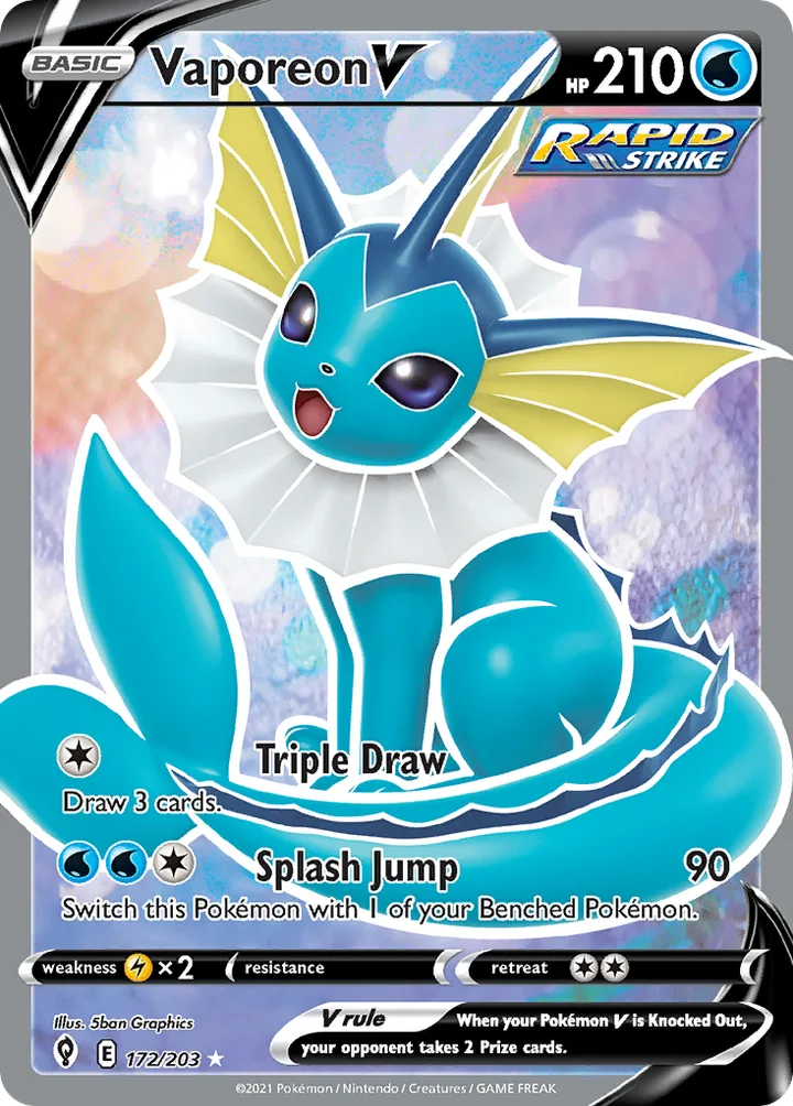 Vaporeon V, Evolving Skies 172/203