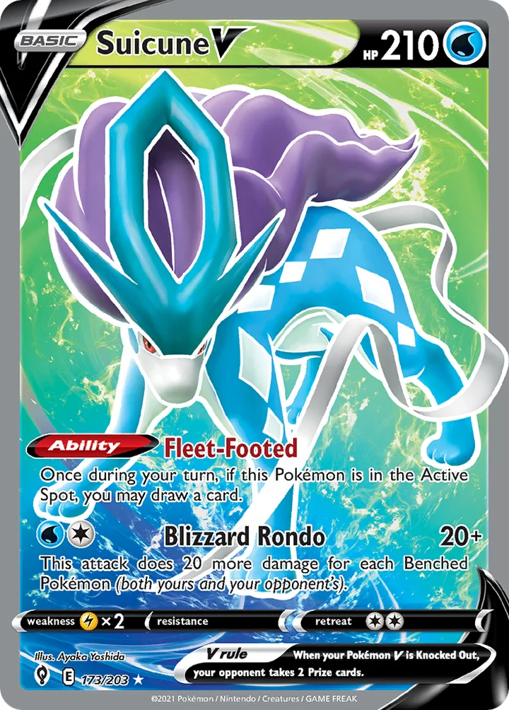Suicune V, Evolving Skies 173/203