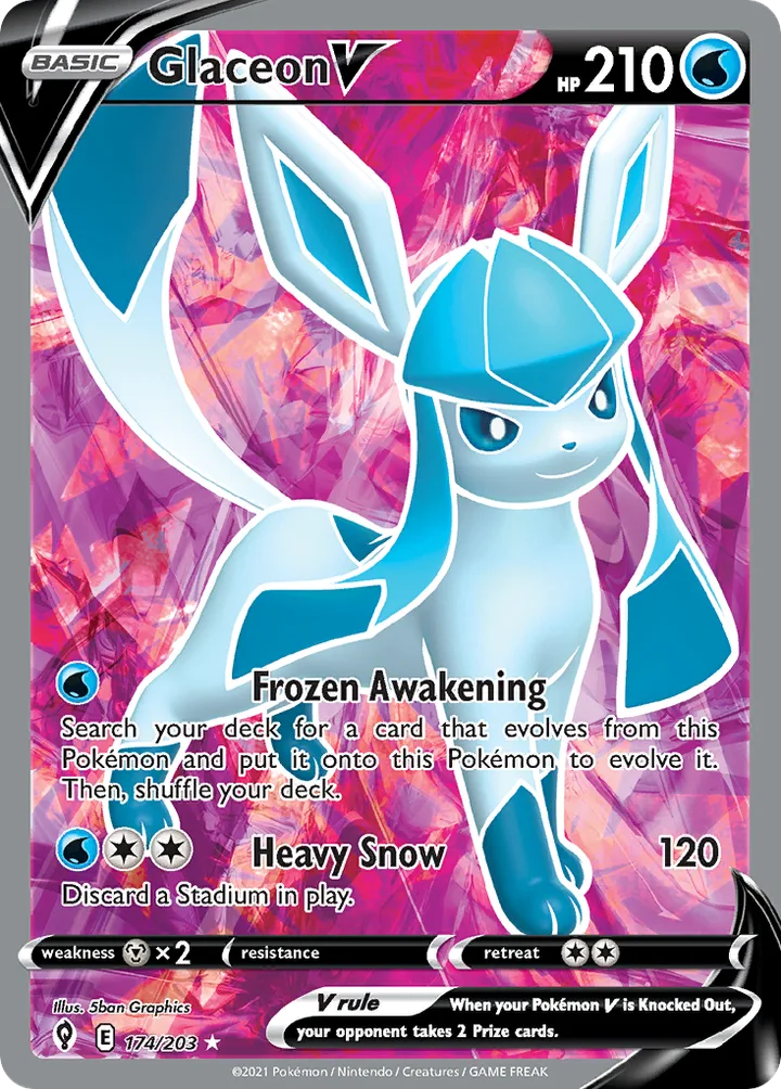 Glaceon V, Evolving Skies 174/203