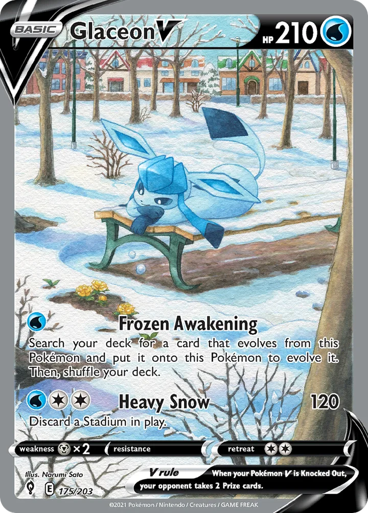 Glaceon V, Evolving Skies 175/203