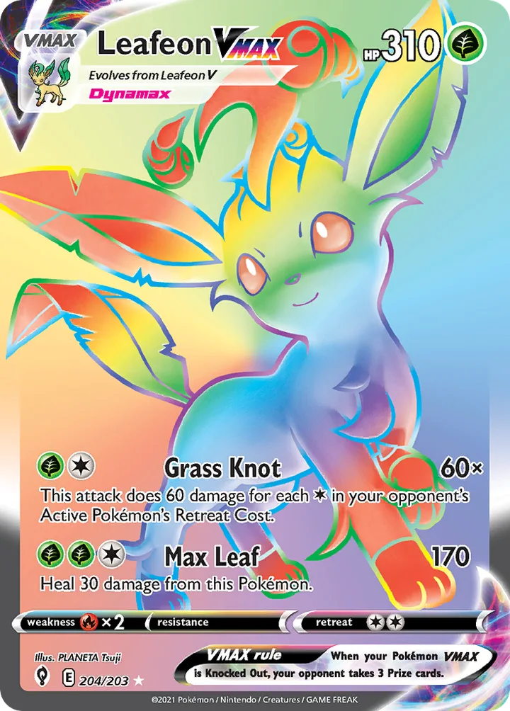 Leafeon VMAX, Evolving Skies 204/203