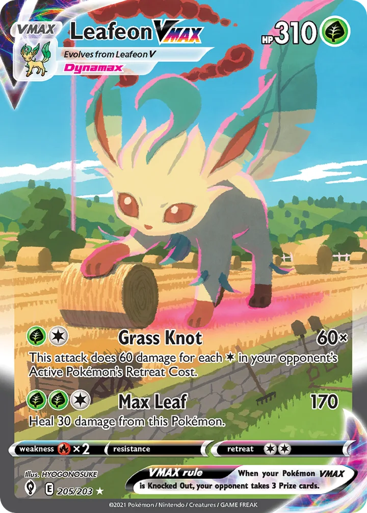 Leafeon VMAX, Evolving Skies 205/203