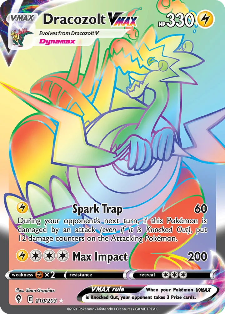 Dracozolt VMAX, Evolving Skies 210/203