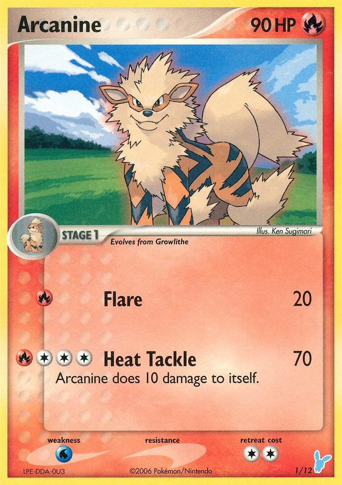 Arcanine, EX Trainer Kit—Minun 1/12