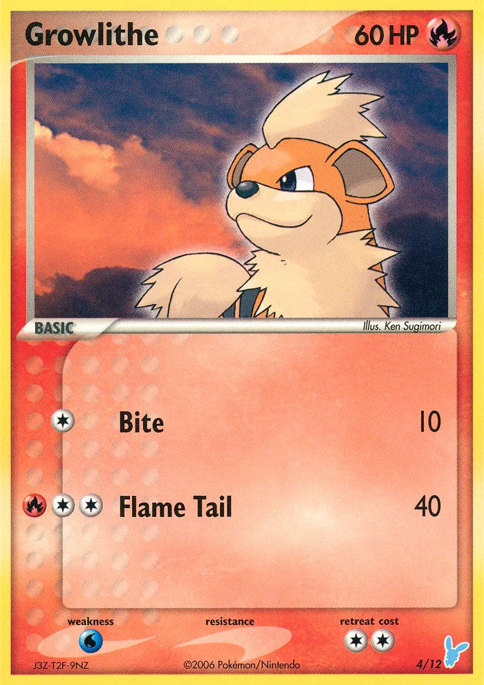 Growlithe, EX Trainer Kit—Minun 4/12