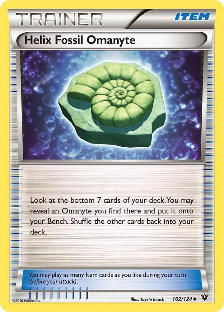 Helix Fossil Omanyte, Fates Collide 102/124