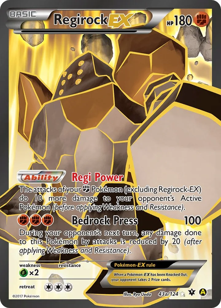Regirock-EX, Fates Collide 43a/124
