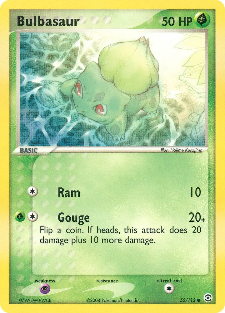 Bulbasaur, FireRed & LeafGreen 55/112