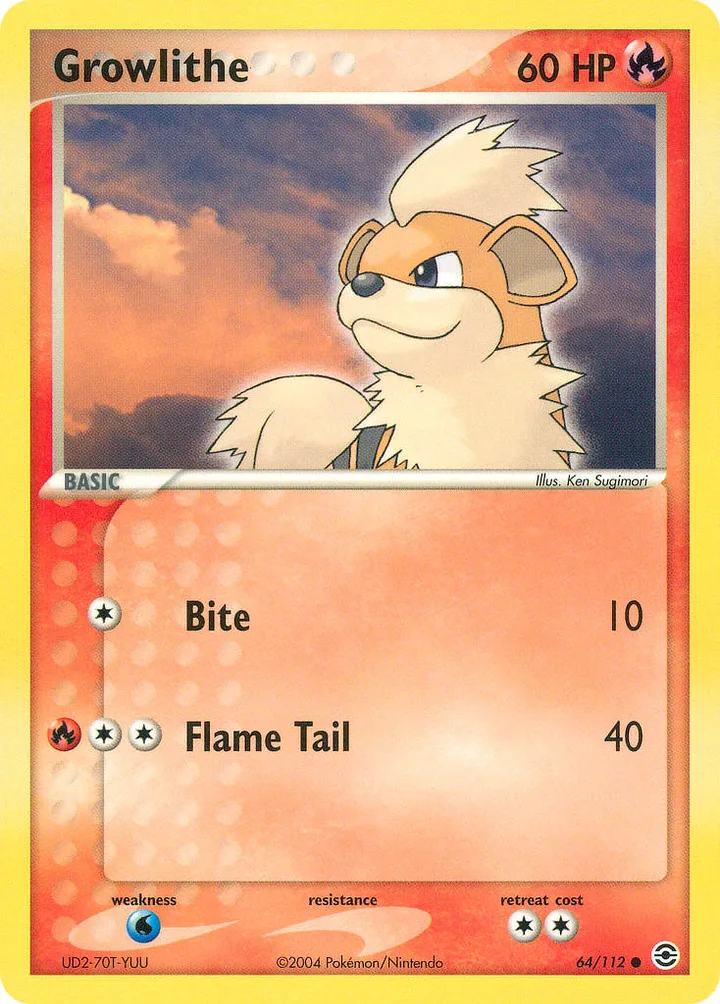 Growlithe, FireRed & LeafGreen 64/112
