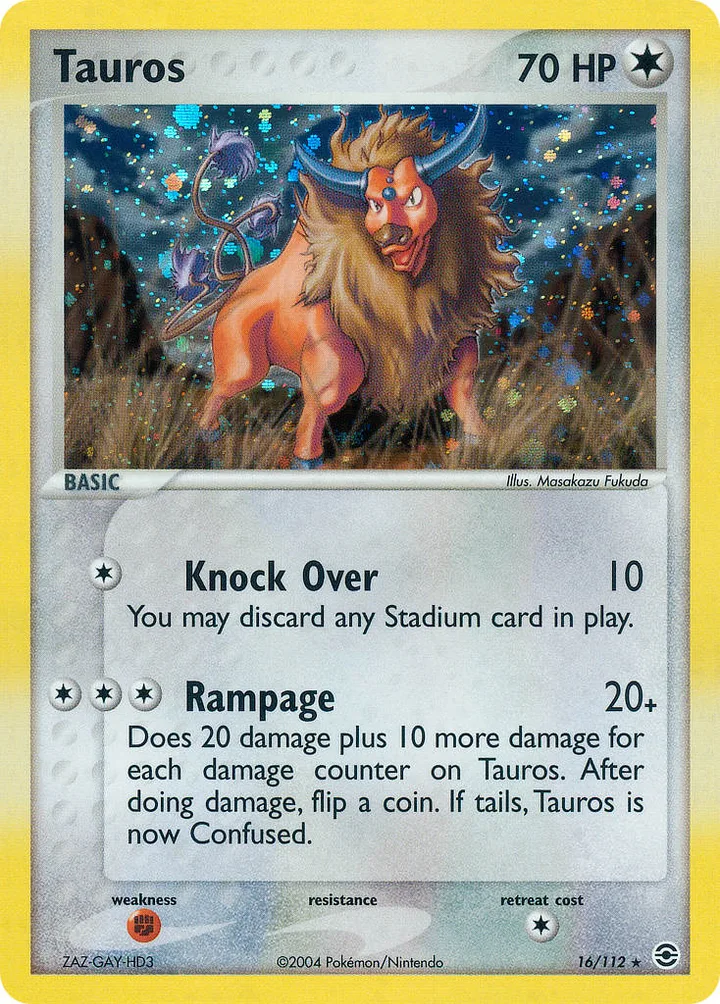 Tauros, FireRed & LeafGreen 16/112