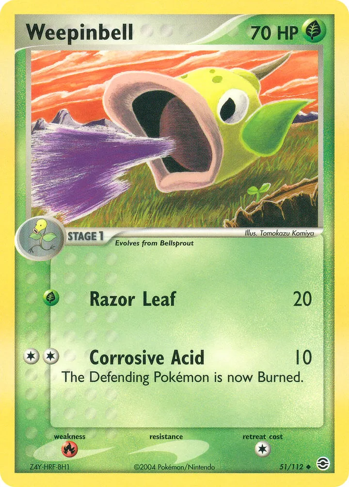 Weepinbell, FireRed & LeafGreen 51/112