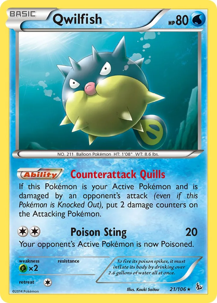 Qwilfish, Flashfire 21/106