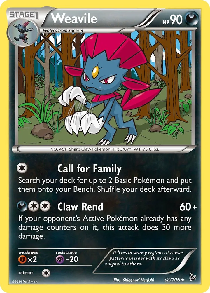 Weavile, Flashfire 52/106