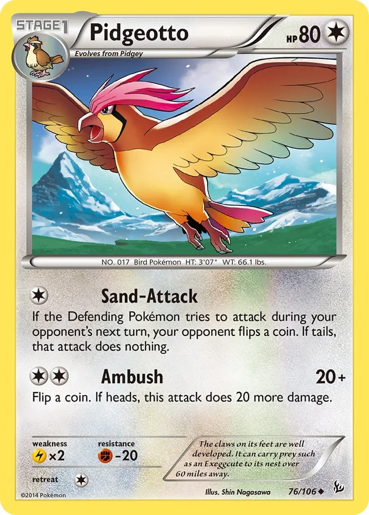 Pidgeotto, Flashfire 76/106