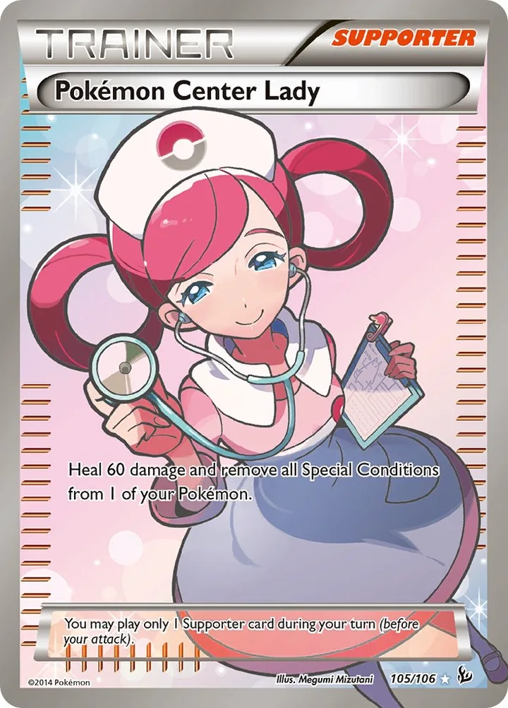 Pokémon Center Lady, Flashfire 105/106