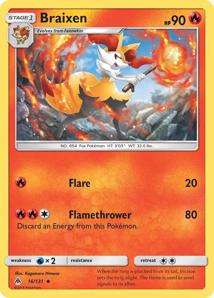 Braixen, Forbidden Light 16/131