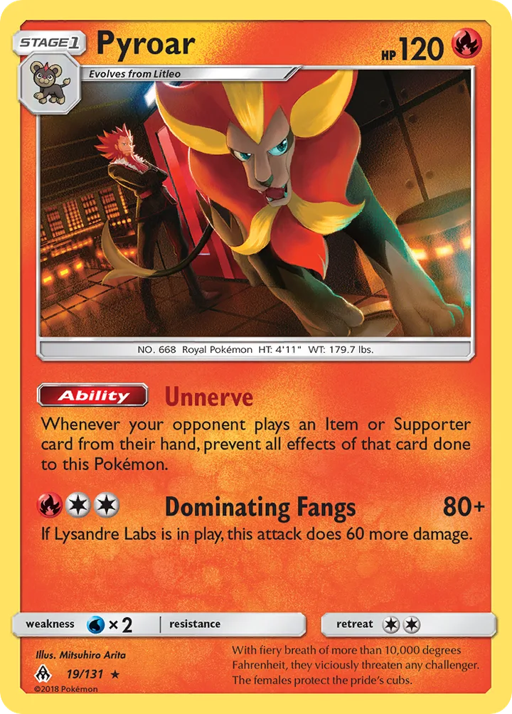 Pyroar, Forbidden Light 19/131