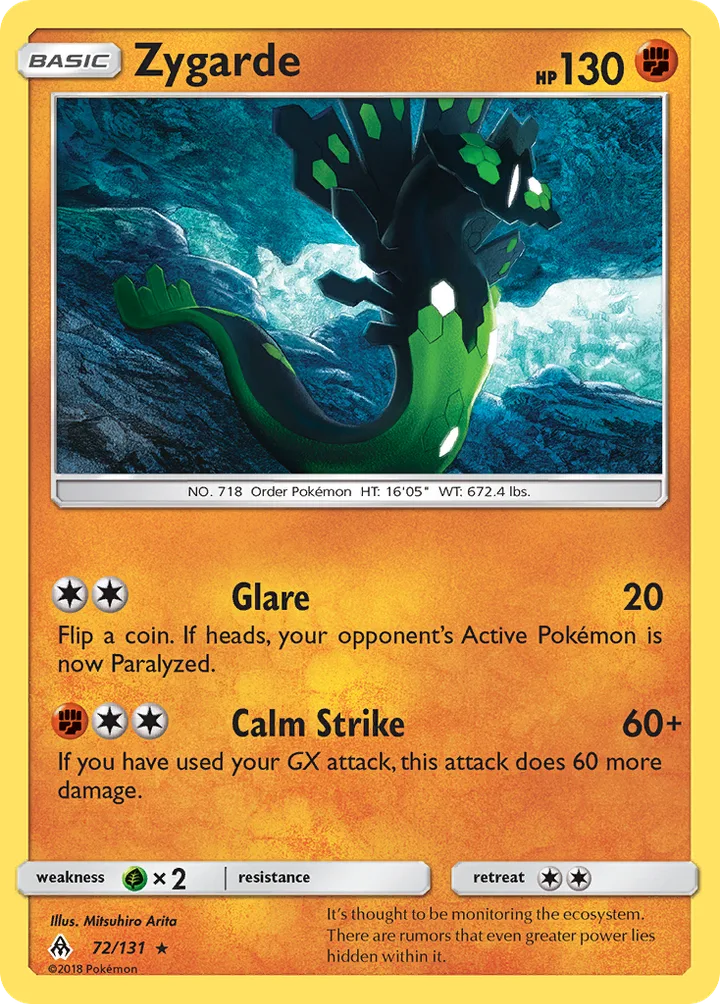 Zygarde, Forbidden Light 72/131