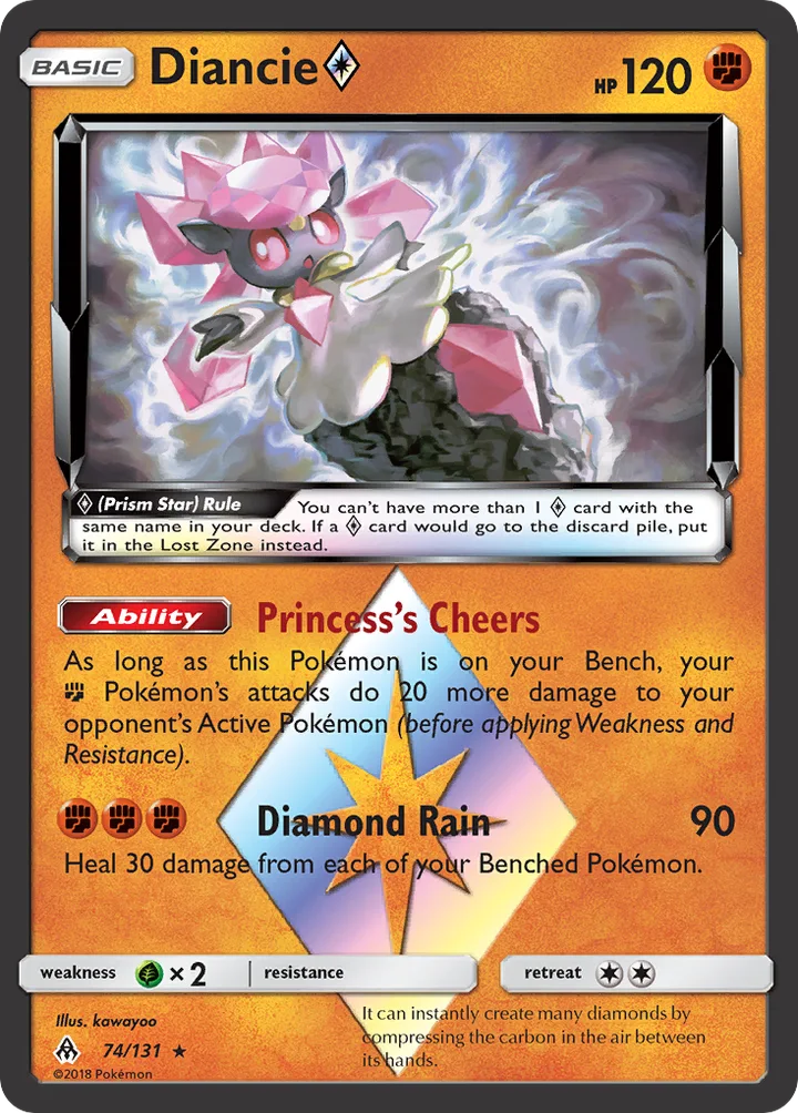 Diancie Prism Star, Forbidden Light 74/131