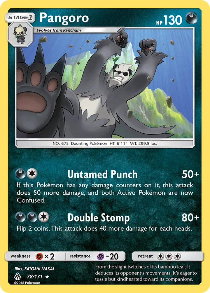 Pangoro, Forbidden Light 78/131