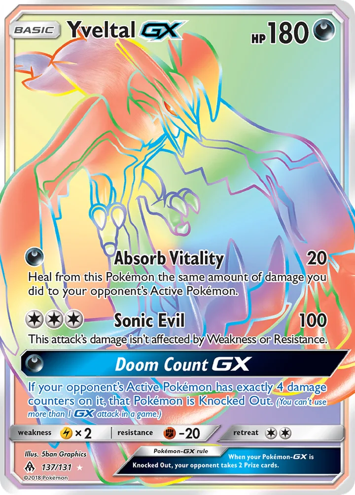 Yveltal-GX, Forbidden Light 137/131