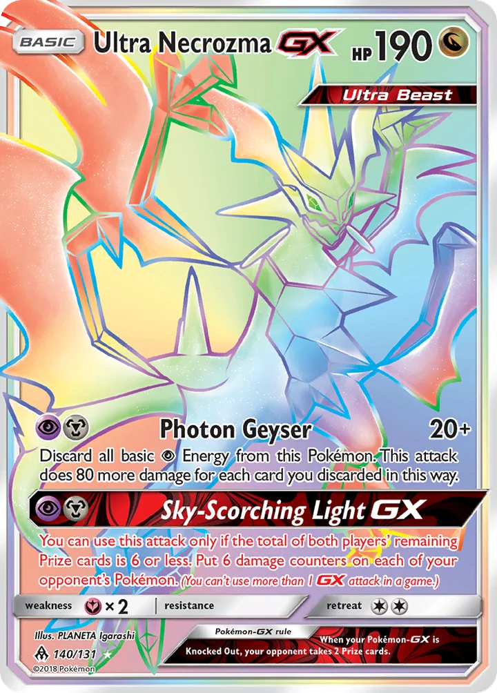 Ultra Necrozma-GX, Forbidden Light 140/131
