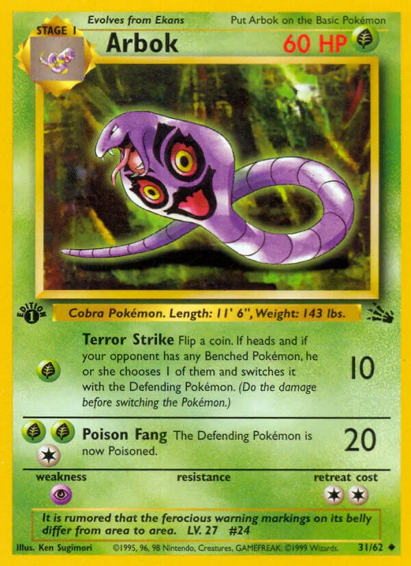 Arbok, Fossil 31/62
