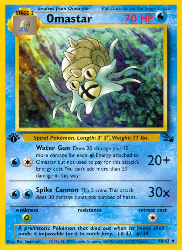 Omastar, Fossil 40/62