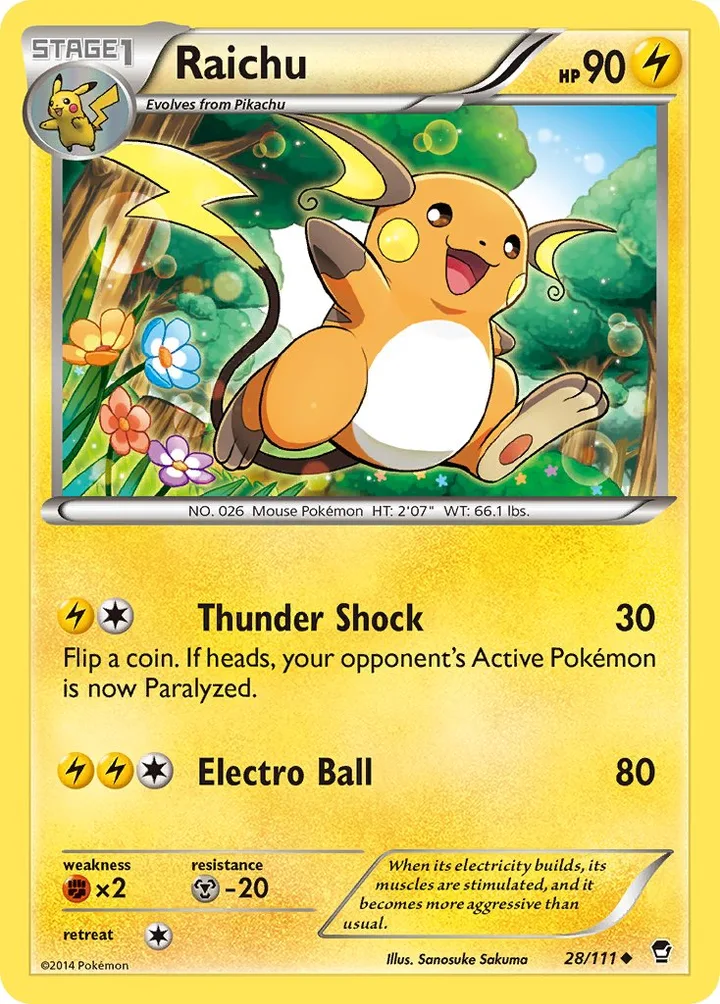 Raichu, Furious Fists 28/111