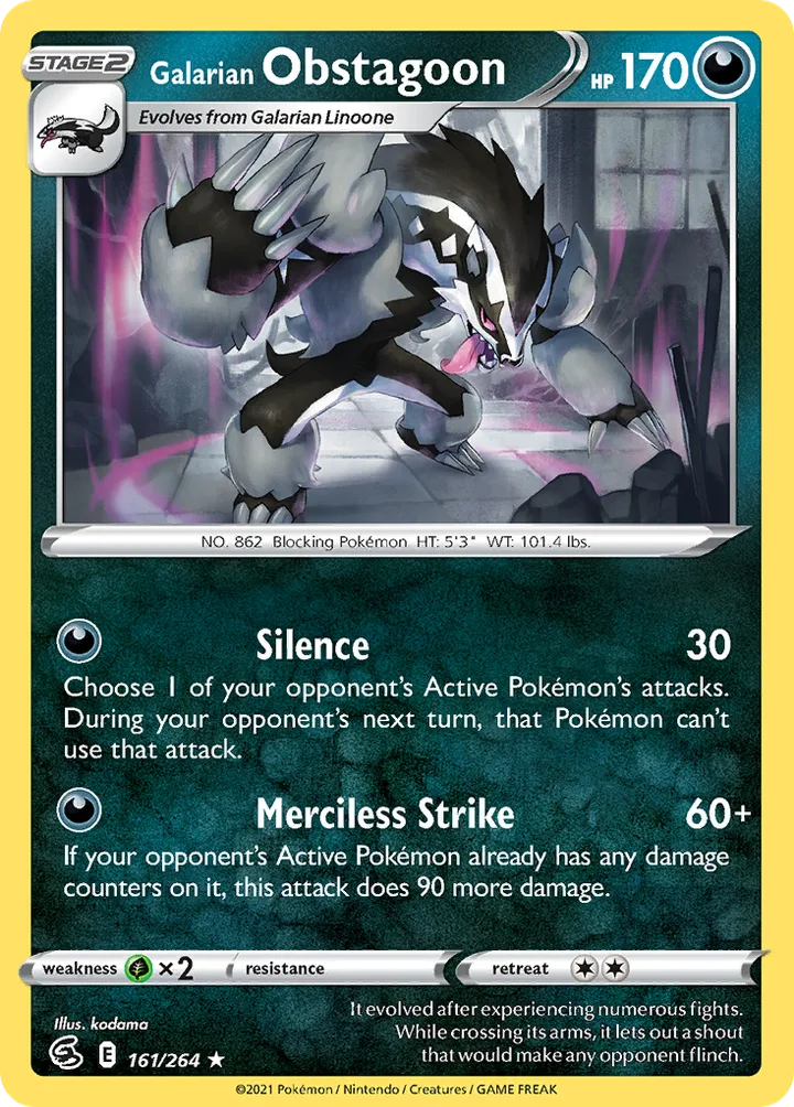 Galarian Obstagoon, Fusion Strike 161/264