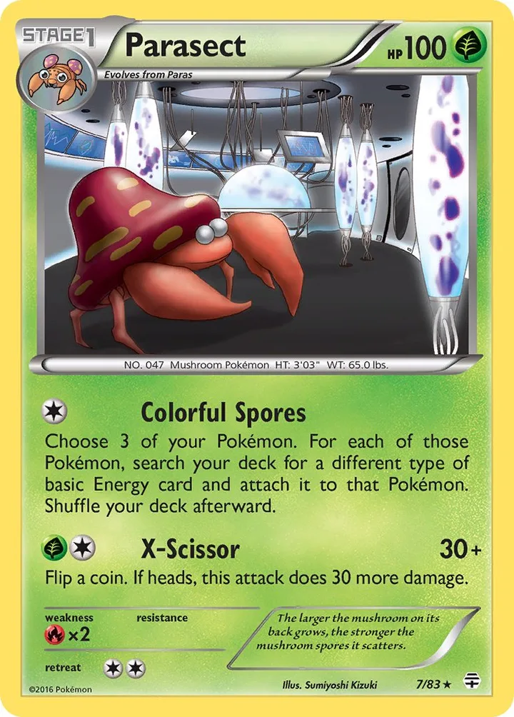 Parasect, Generations 7/83