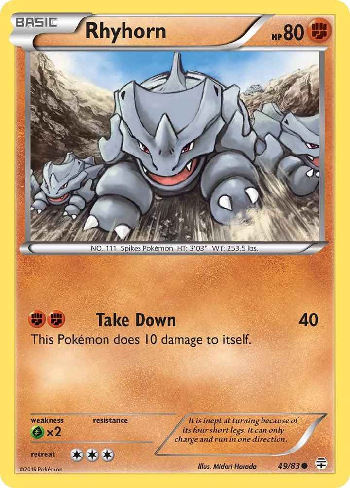 Rhyhorn, Generations 49/83