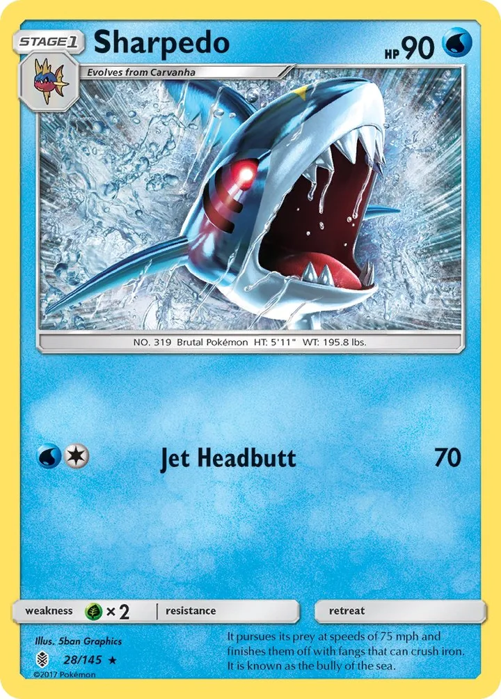 Sharpedo, Guardians Rising 28/145