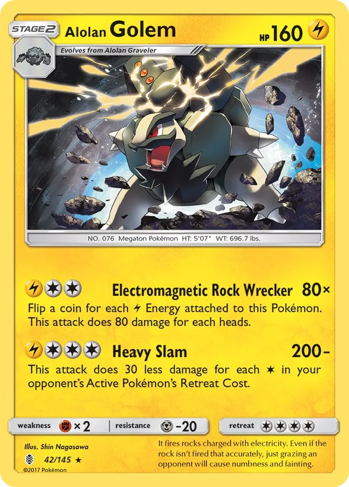 Alolan Golem, Guardians Rising 42/145