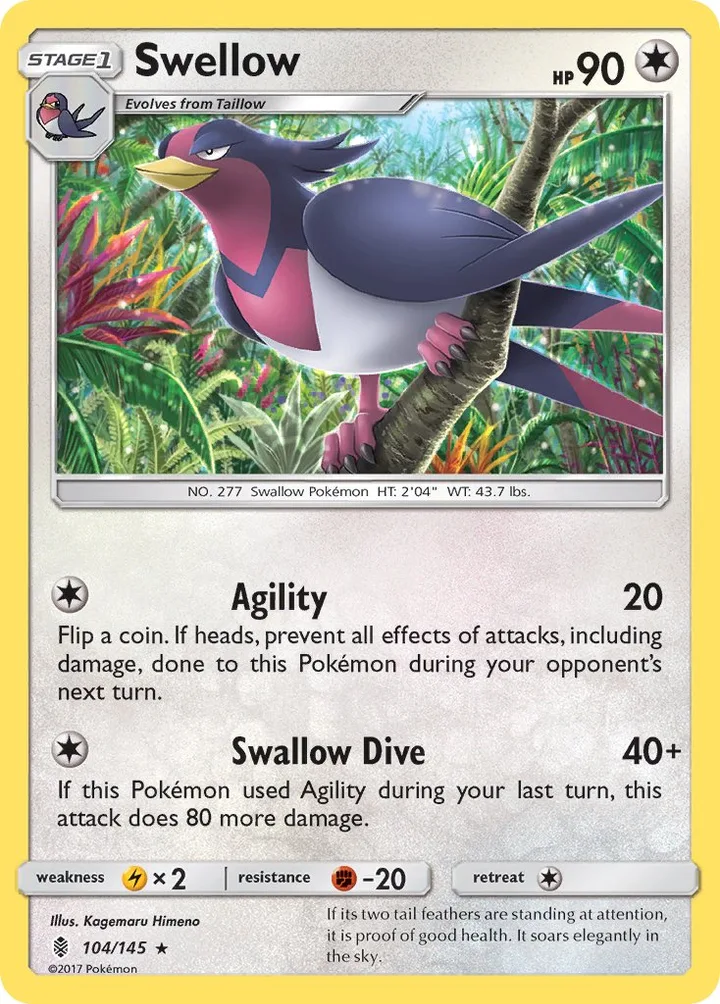 Swellow, Guardians Rising 104/145