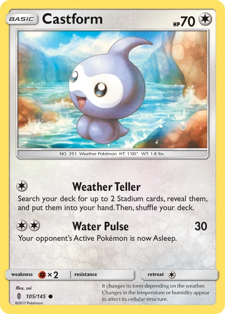 Castform, Guardians Rising 105/145