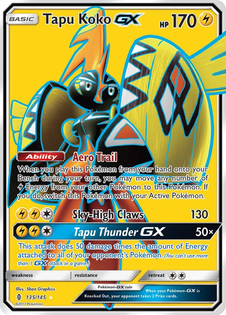 Tapu Koko-GX, Guardians Rising 135/145