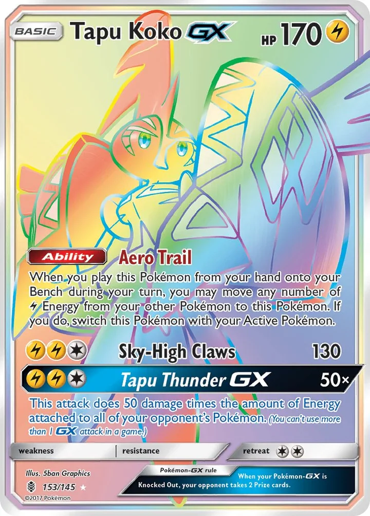 Tapu Koko-GX, Guardians Rising 153/145
