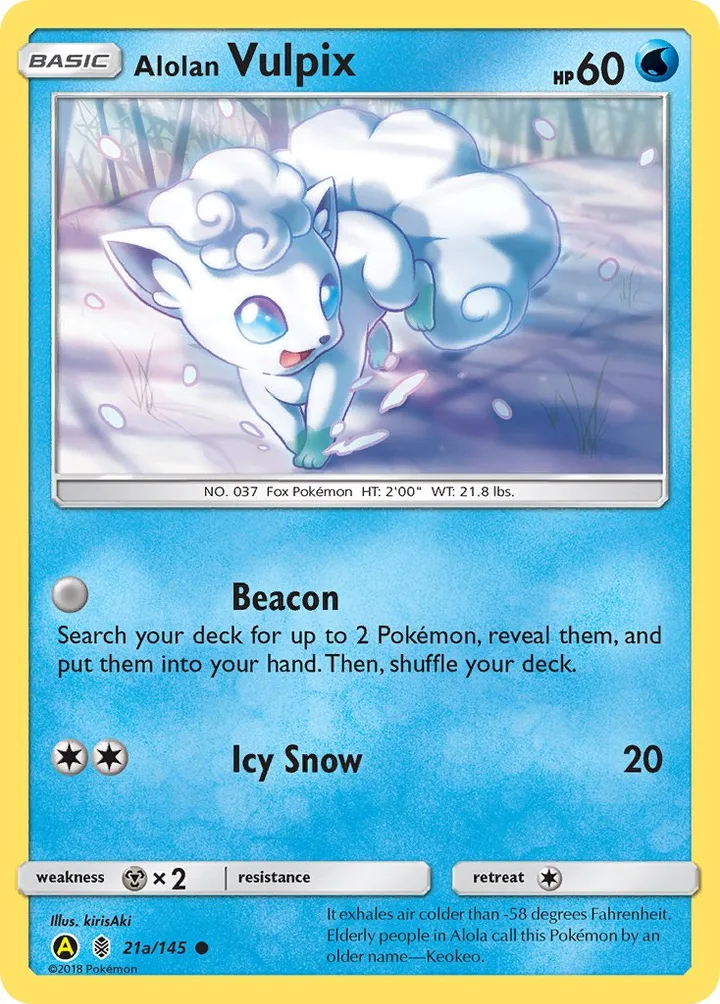 Alolan Vulpix, Guardians Rising 21a/145