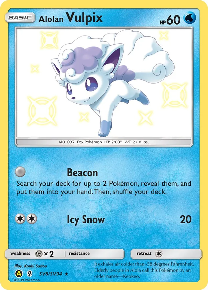 Alolan Vulpix, Hidden Fates SV8/SV94