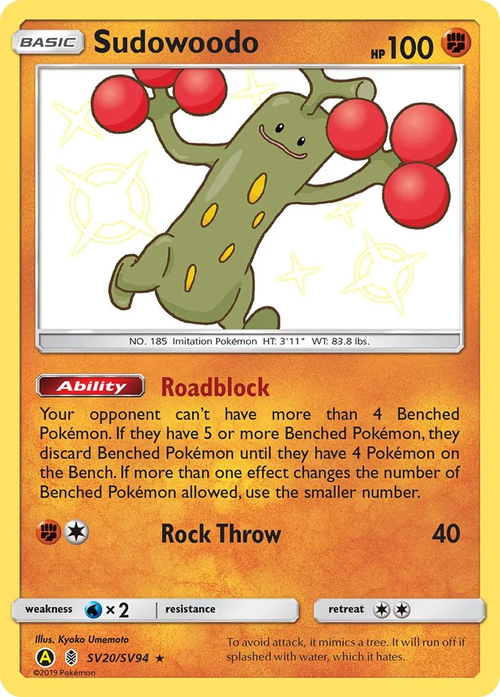 Sudowoodo, Hidden Fates SV20/SV94