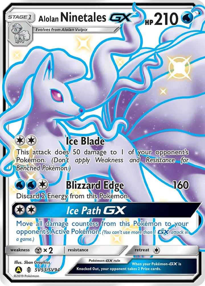 Alolan Ninetales-GX, Hidden Fates SV53/SV94
