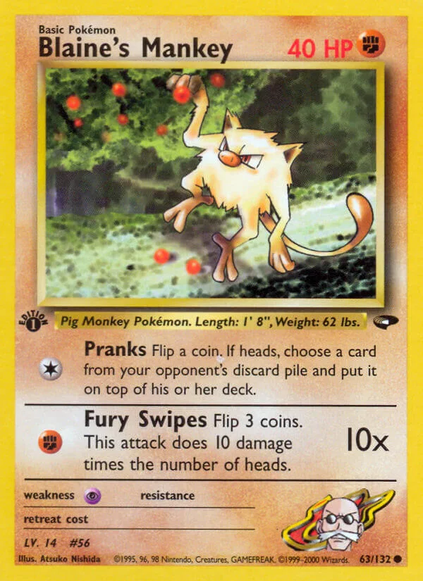 Blaine’s Mankey, Gym Challenge 63/132