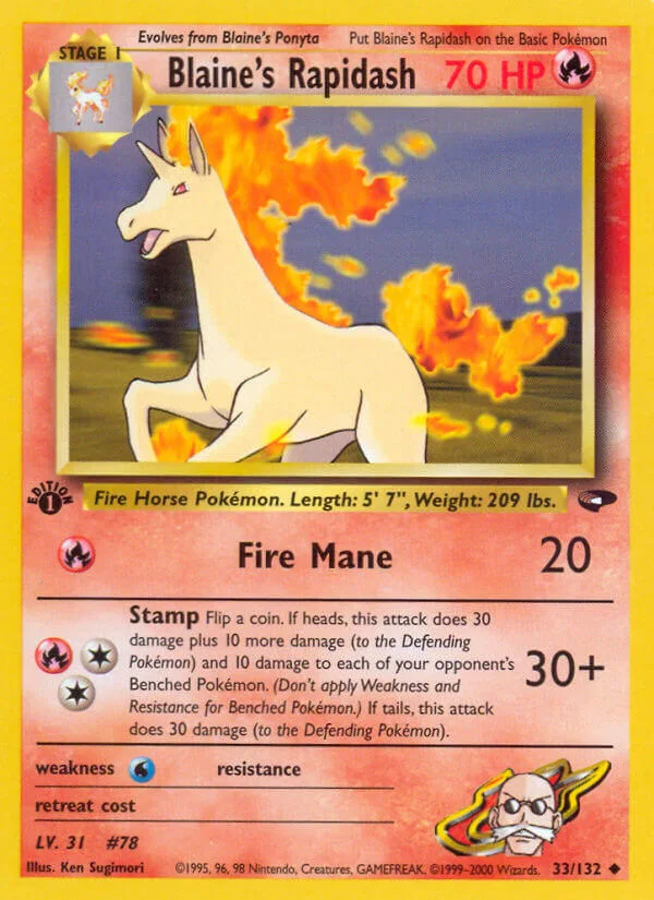 Blaine’s Rapidash, Gym Challenge 33/132
