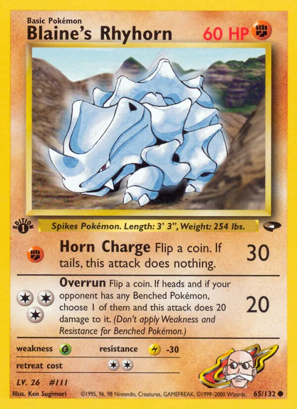 Blaine’s Rhyhorn, Gym Challenge 65/132