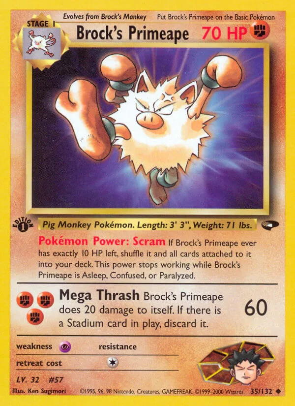 Brock’s Primeape, Gym Challenge 35/132
