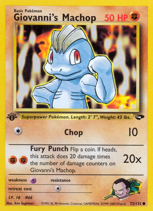 Giovanni’s Machop, Gym Challenge 72/132